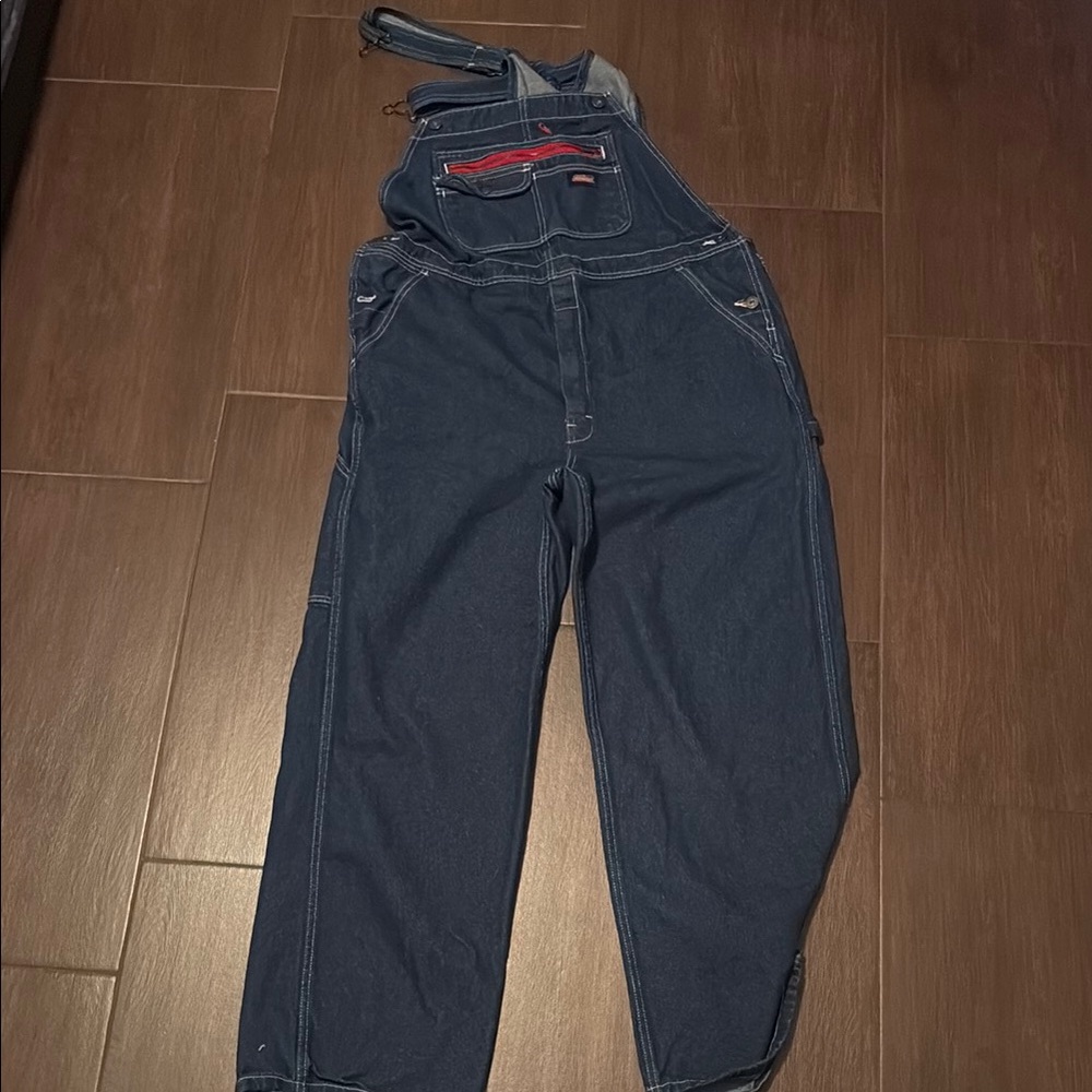 Dickies Blue Denim Overalls with Adjustable Straps